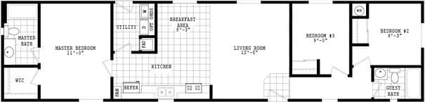 Limited series 16663a floor plan home features