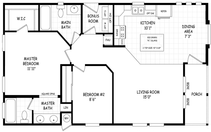 Sedona ridge 24442a floor plan home features