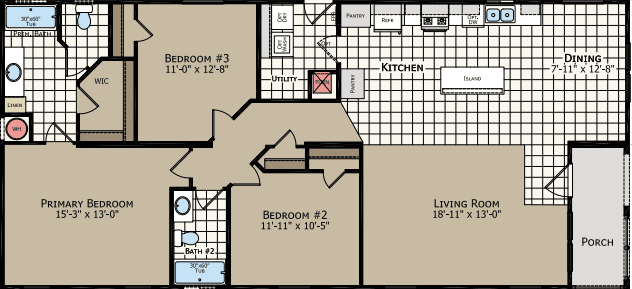 Kearny floor plan home features