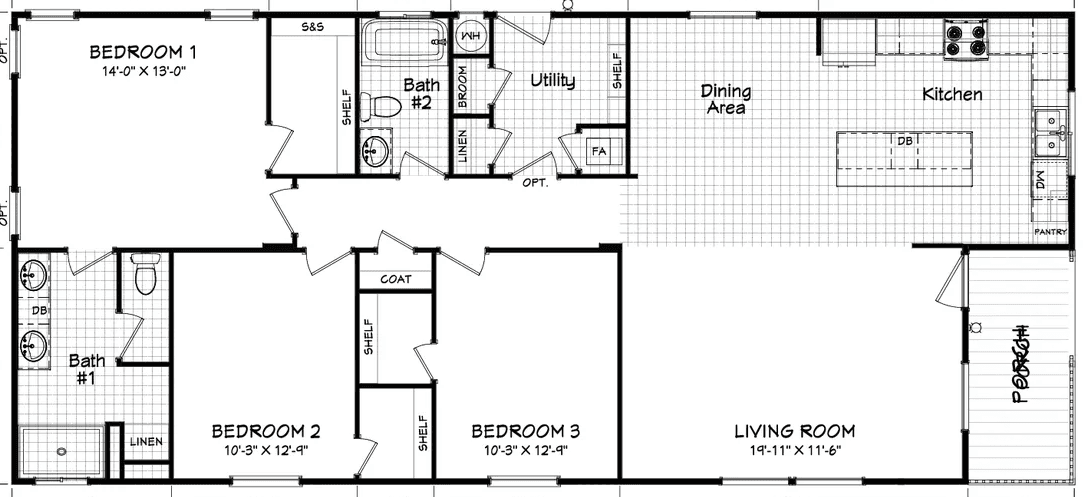 Coronado 28603m floor plan home features