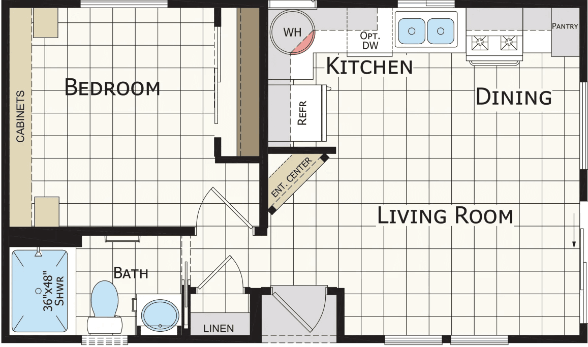 Desert vista 101 floor plan home features