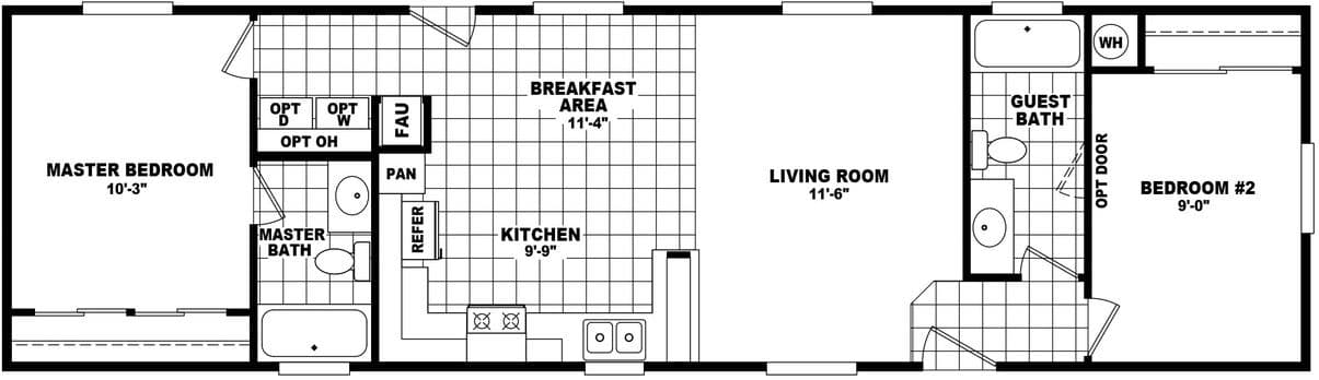 Economy plus 16562b floor plan home features