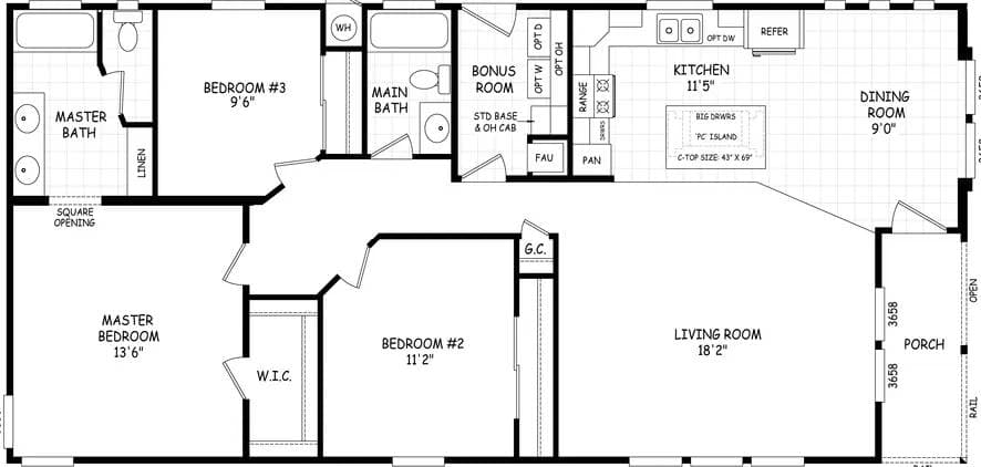 Sedona ridge 28563a floor plan home features