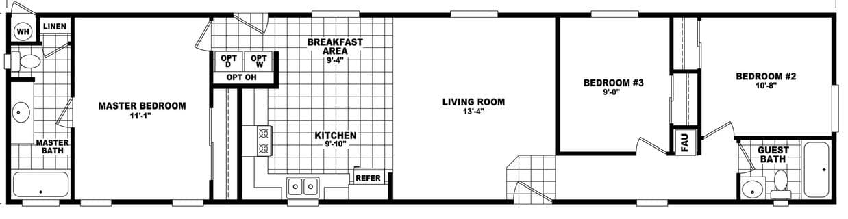 Economy plus 16683a floor plan home features