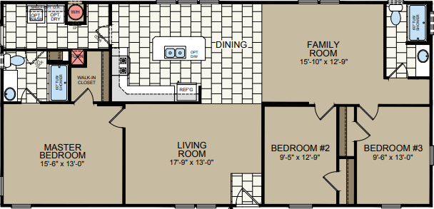 Sunrise sr2856 floor plan home features