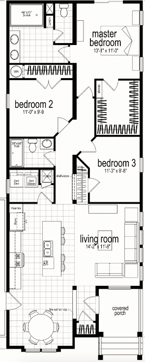 Caribou floor plan home features