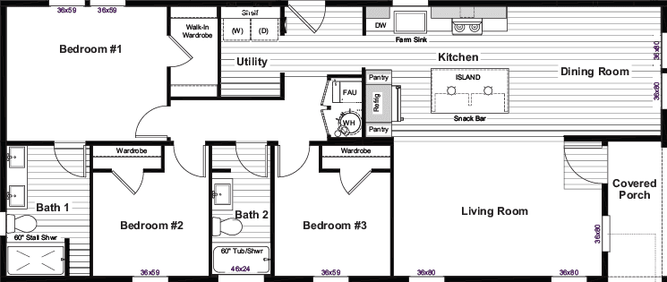 Oasis floor plan home features