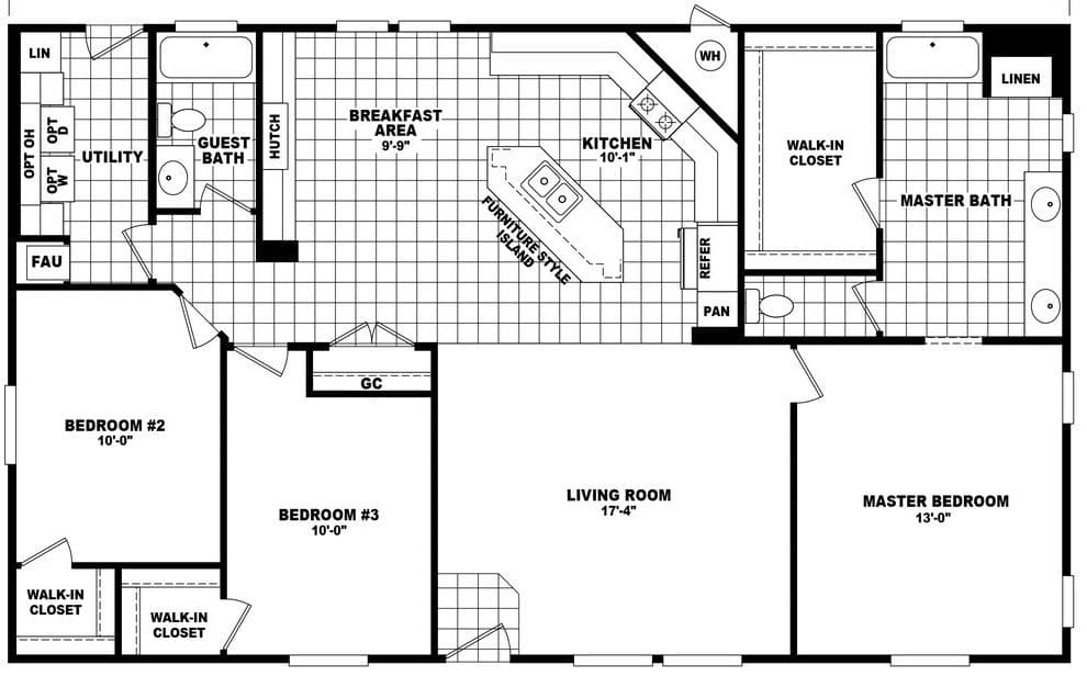 Mountain ridge 32523a floor plan home features