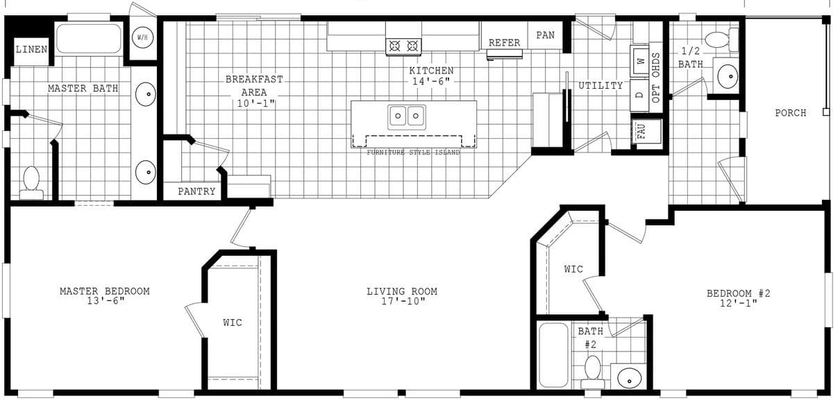 Durango porch homes 28582a floor plan home features