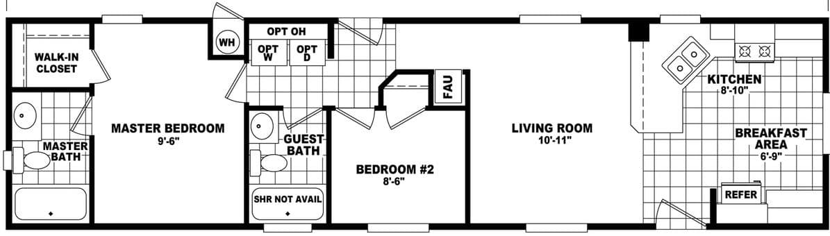 Economy plus 14522a floor plan home features