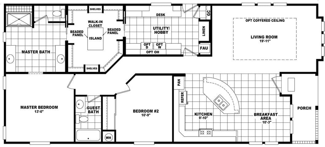 Catalina 2860c floor plan home features