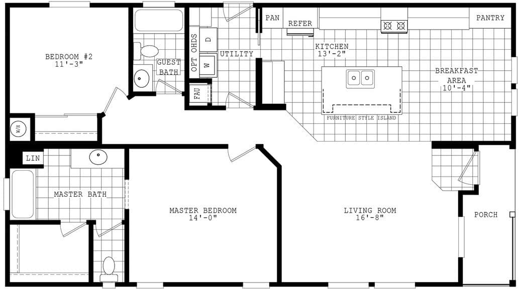 Durango porch homes 28482a floor plan home features