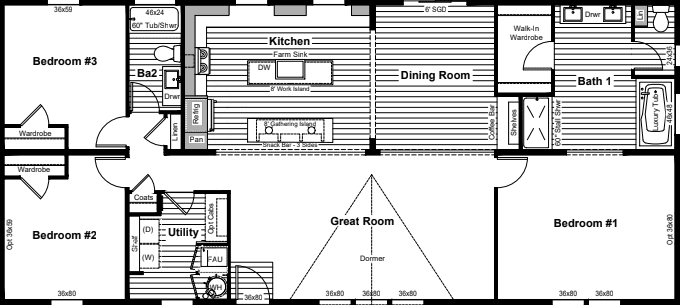 Ellington floor plan home features