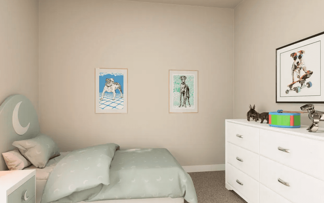 The weeping willow bedroom home features