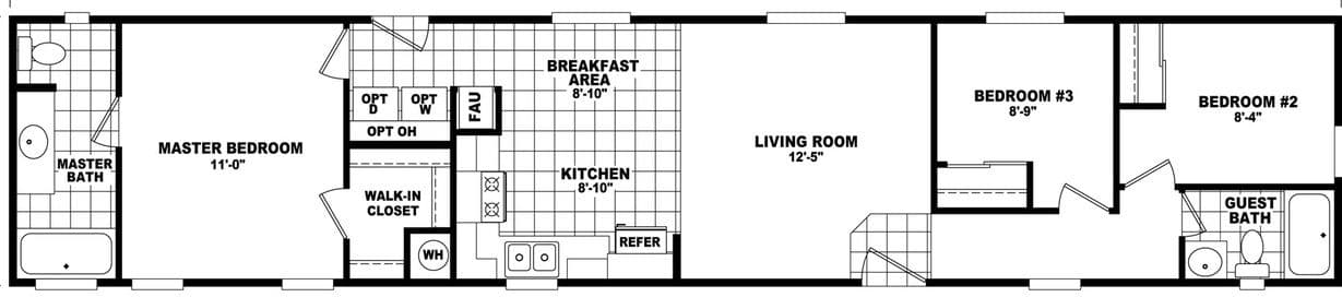 Economy plus 14663a floor plan home features