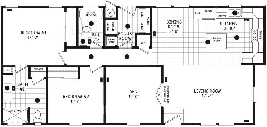 Edge 24522a floor plan home features