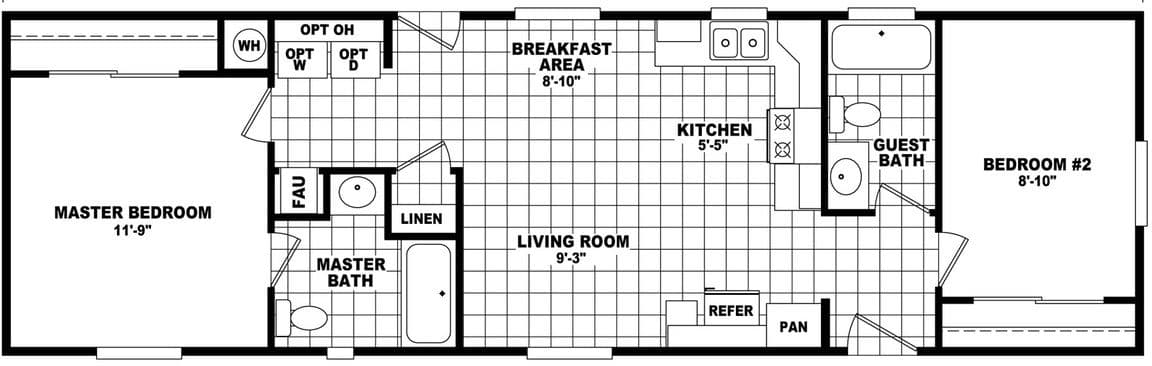 Economy plus 16522b floor plan home features