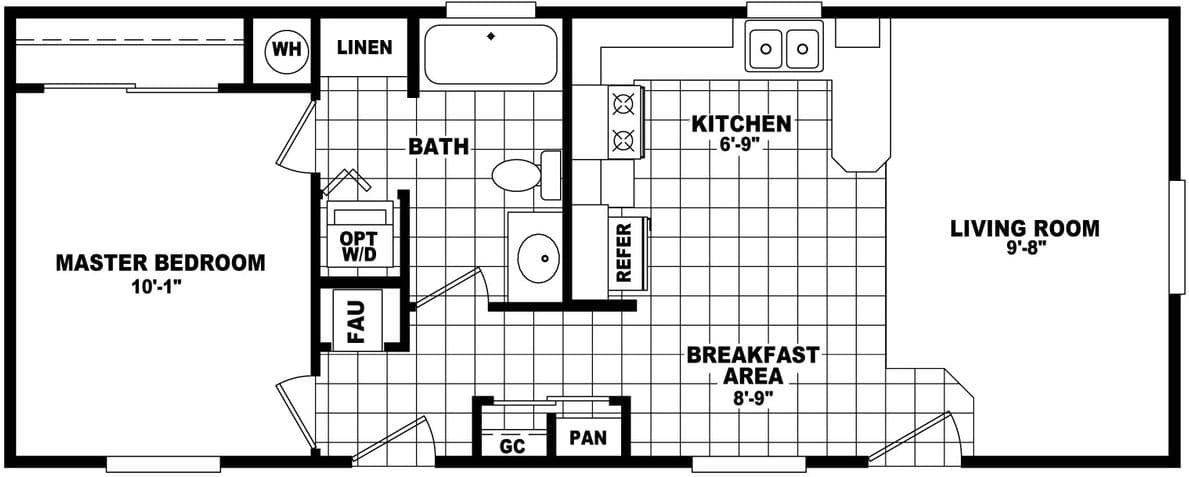 Economy plus 16401a floor plan home features