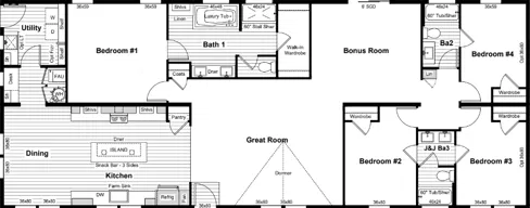 Hubbard floor plan home features