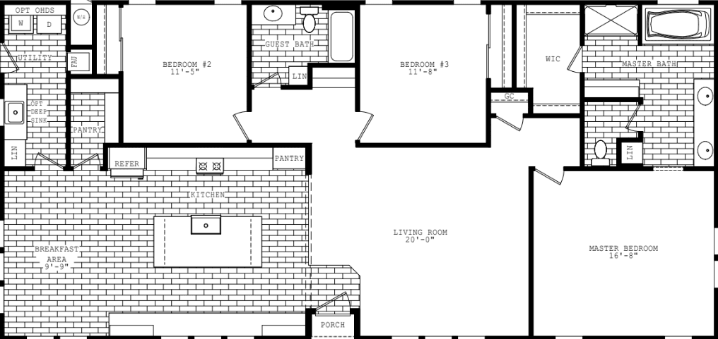 Farm house floor plan home features