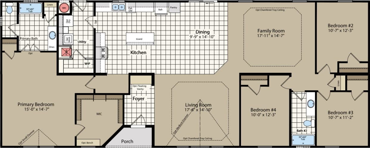 Pecan floor plan home features