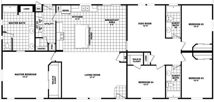 Mountain ridge 32704c floor plan home features