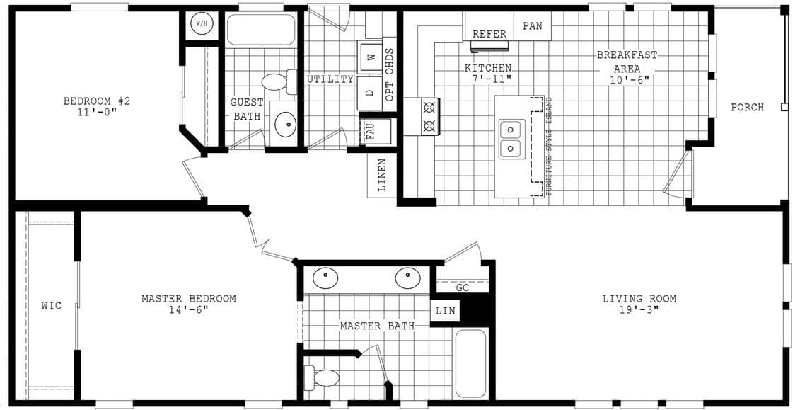 Durango porch homes 28522a floor plan home features