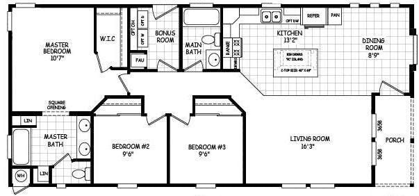 Edge 24523a floor plan home features