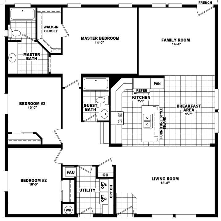 Mountain ridge 40403b floor plan home features