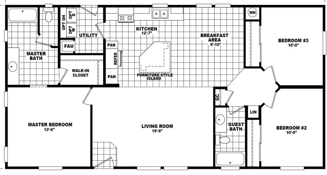 Mountain ridge 28523a floor plan home features