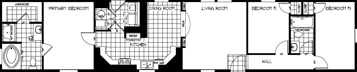 K1676h floor plan home features