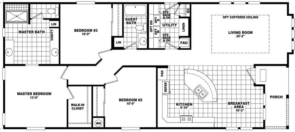 Catalina 2860d floor plan home features