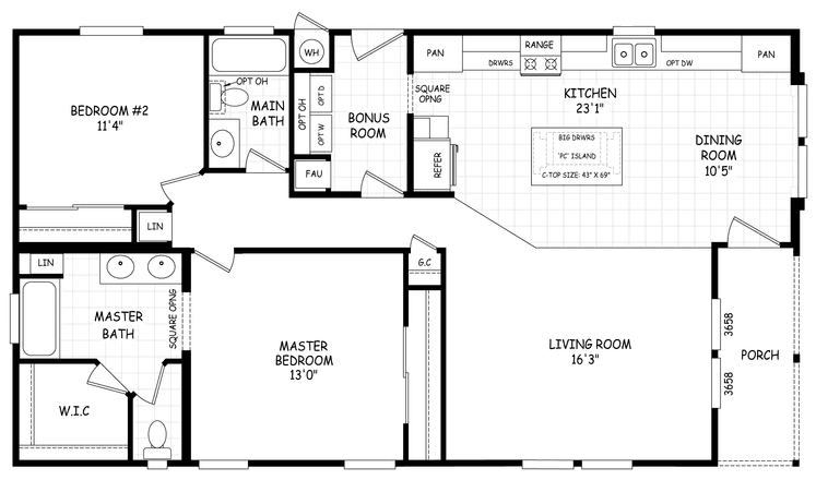 Sedona ridge 28482a hero and floor plan home features