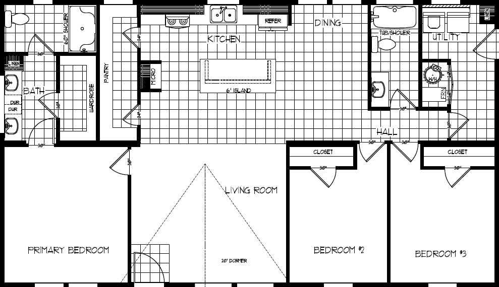 Rc3052a floor plan home features