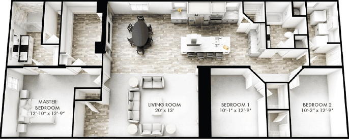 Odyssey 64 floor plan home features