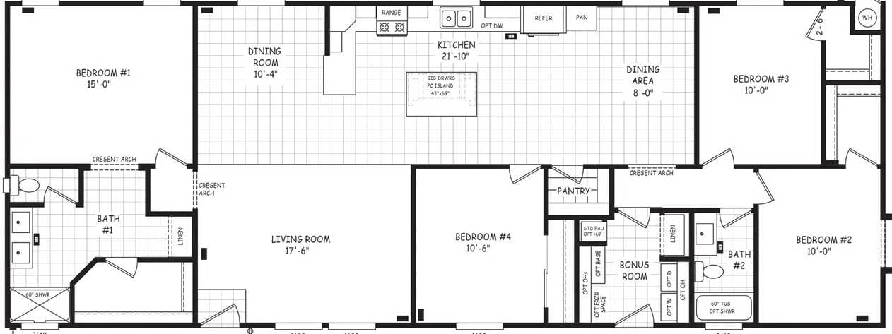 Pinnacle 28724b floor plan home features