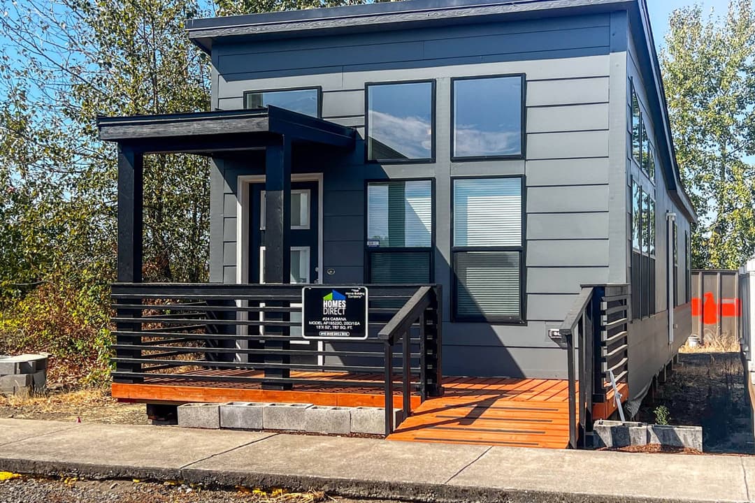 The cabana elevation and exterior home features