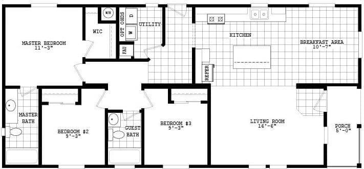 Limited series 24523a floor plan home features