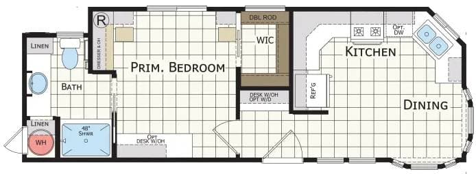 Desert vista 103 floor plan home features