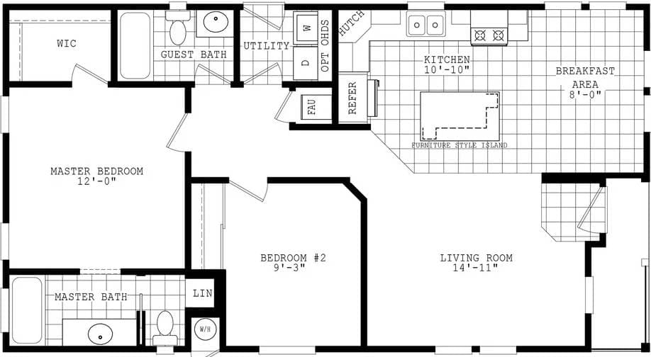 Durango porch homes 24442a floor plan home features