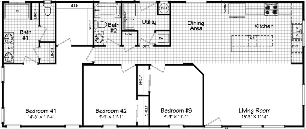 Coronado 24563e floor plan home features