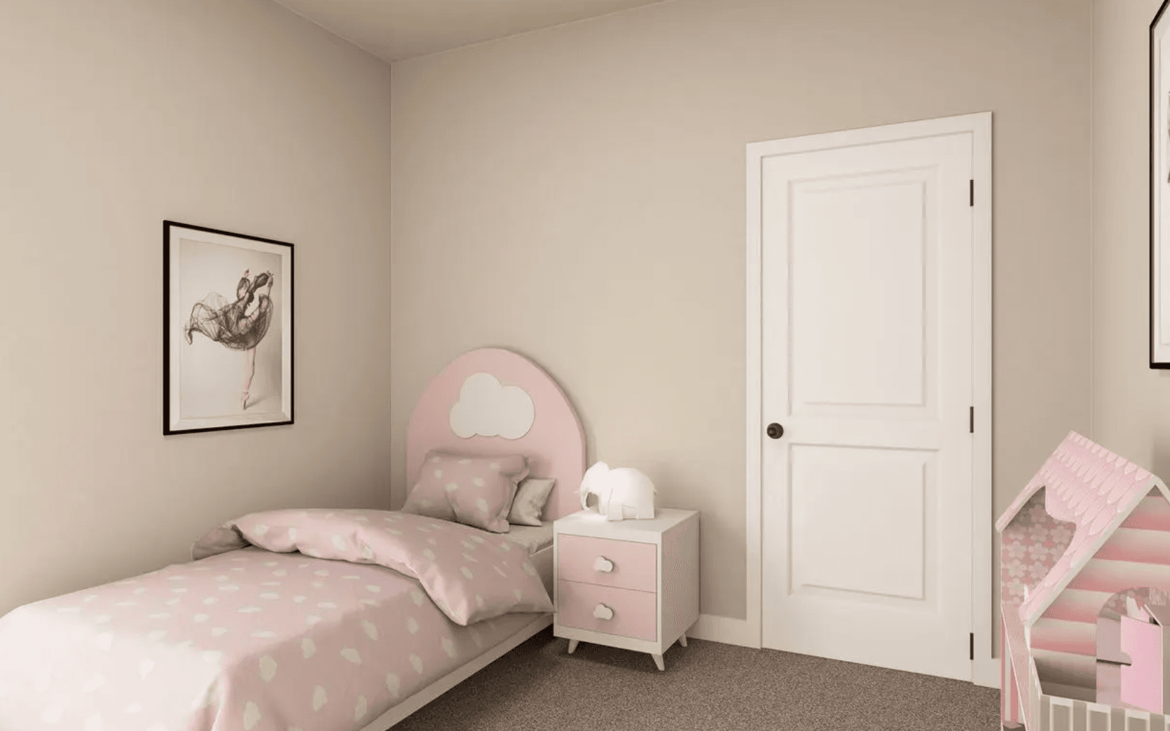 The weeping willow bedroom home features