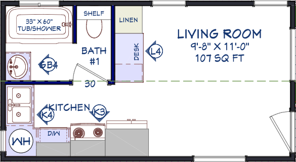 Casita studio floor plan cropped home features