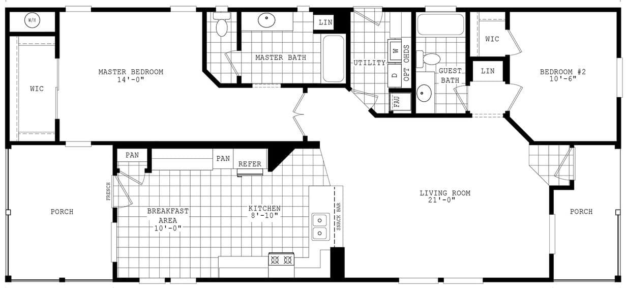 Durango porch homes 28602c floor plan home features