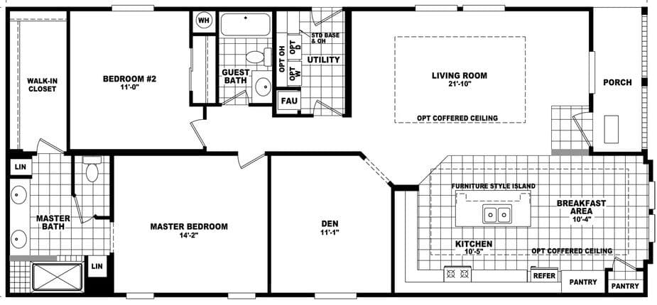 Catalina 2859e floor plan home features