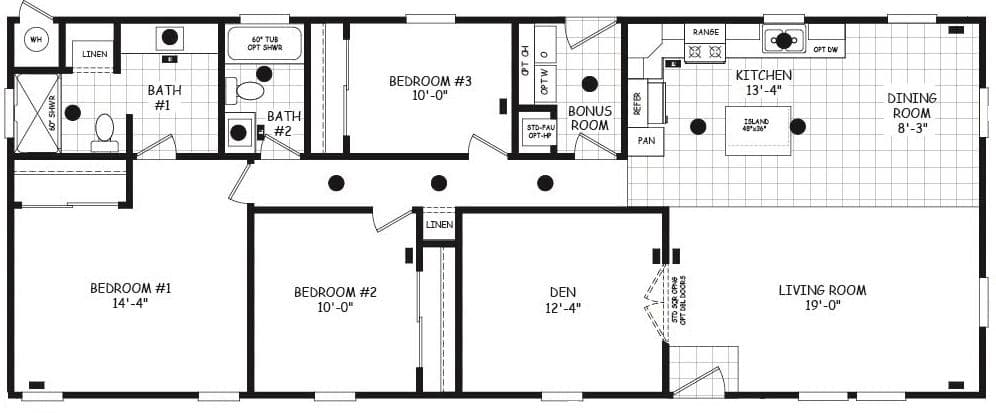 Edge 24603a floor plan home features