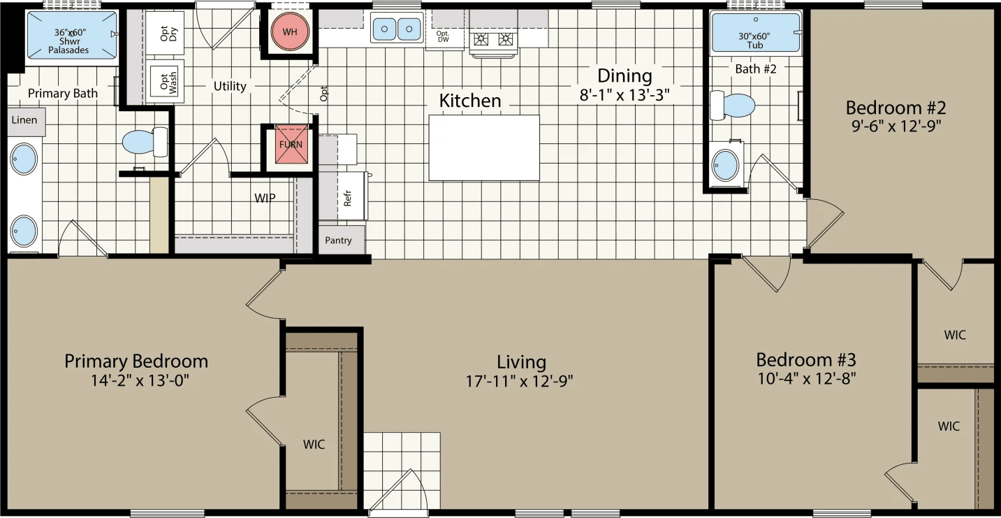 Select 2852ha2a floor plan home features