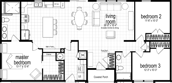 Sequoia floor plan home features