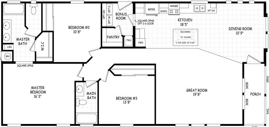 Sedona ridge 28603a floor plan home features