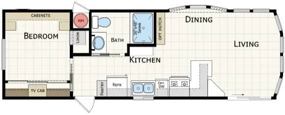 Desert vista 207 floor plan home features